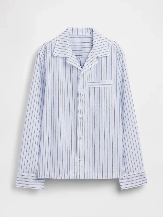 Pyjamas skjorta i poplin