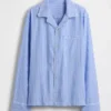Pyjamas skjorta i poplin