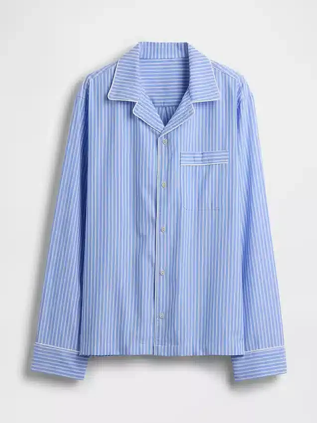 Pyjamas skjorta i poplin
