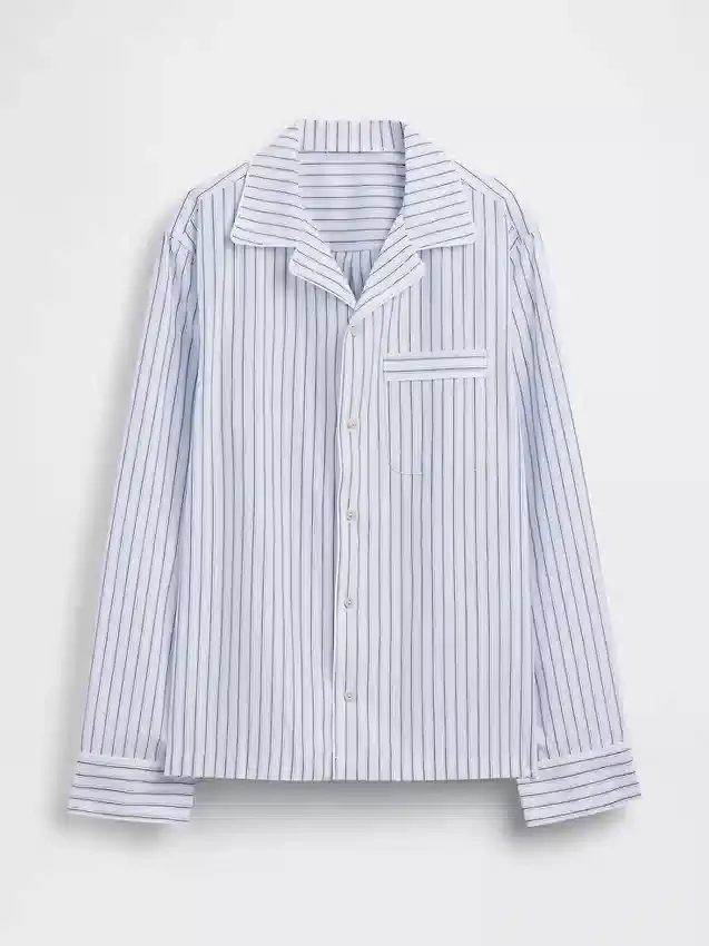 Pyjamas skjorta i poplin