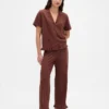 Pyjamas skjorta med volanger