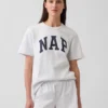 Pyjamas-T-shirt i oversized-modell med Nap-logotyp