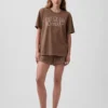 Pyjamas-T-shirt i oversized-modell med Nap-logotyp