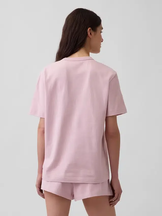 Pyjamas-T-shirt i oversized-modell med Nap-logotyp
