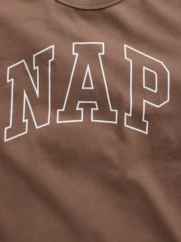 Pyjamas-T-shirt i oversized-modell med Nap-logotyp