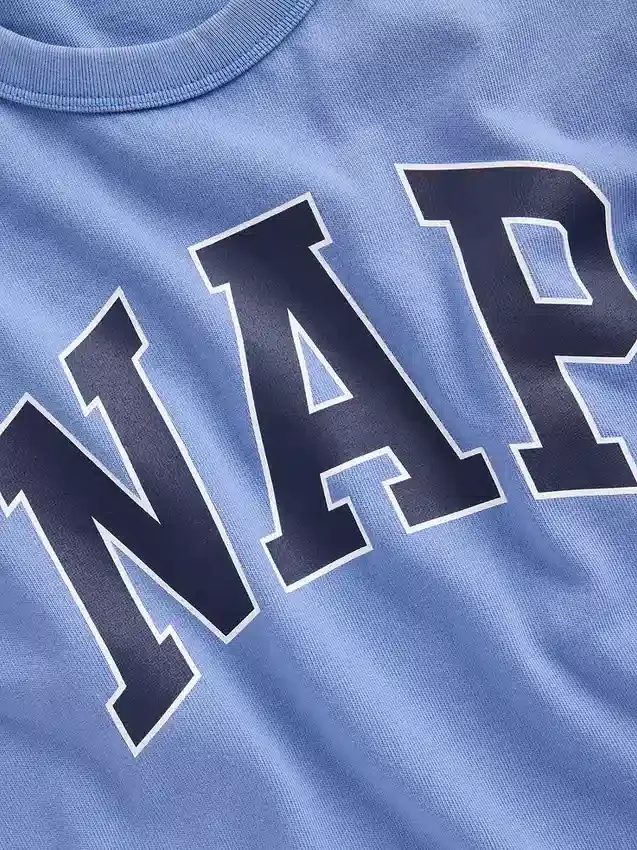 Pyjamas-T-shirt i oversized-modell med Nap-logotyp