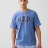 Pyjamas-T-shirt i oversized-modell med Nap-logotyp