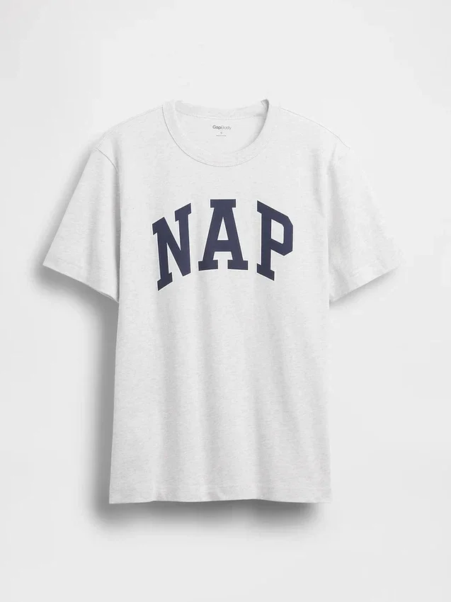 Pyjamas-T-shirt i oversized-modell med Nap-logotyp