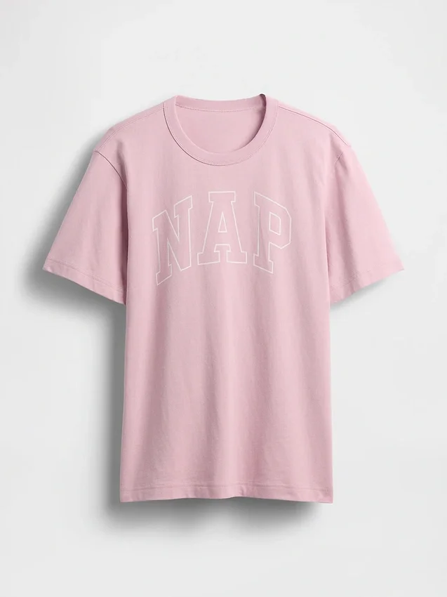 Pyjamas-T-shirt i oversized-modell med Nap-logotyp