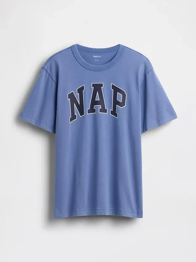 Pyjamas-T-shirt i oversized-modell med Nap-logotyp