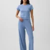 Pyjamas-T-shirt i pointelle