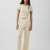 Pyjamas-T-shirt i pointelle