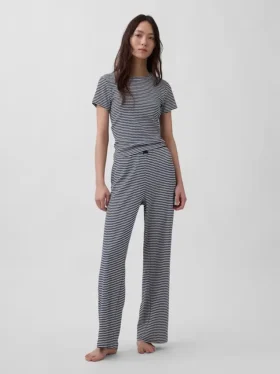 Pyjamas-T-shirt i pointelle