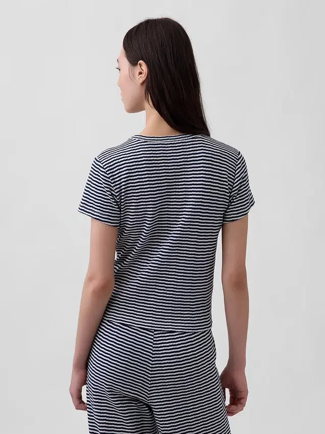 Pyjamas-T-shirt i pointelle