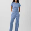 Pyjamas-T-shirt i pointelle