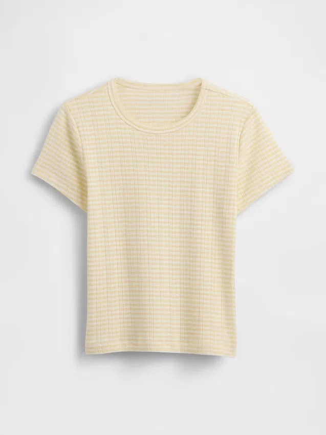 Pyjamas-T-shirt i pointelle