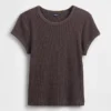 Pyjamas-T-shirt i våffelstickning