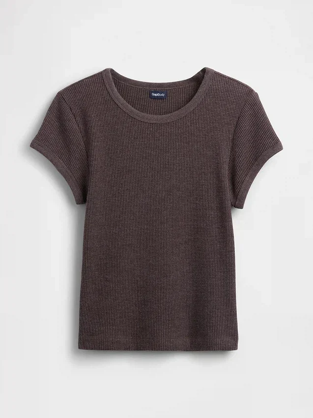 Pyjamas-T-shirt i våffelstickning
