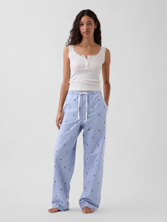 Pyjamasbyxor i avslappnad passform