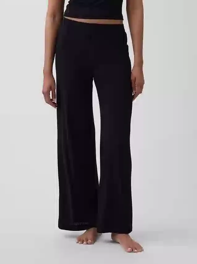 Pyjamasbyxor i mjuk modalribb