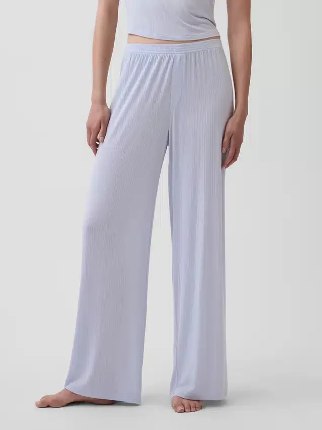 Pyjamasbyxor i mjuk modalribb