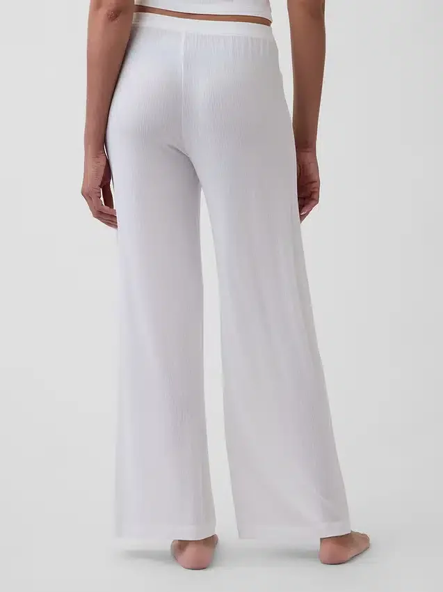 Pyjamasbyxor i mjuk modalribb