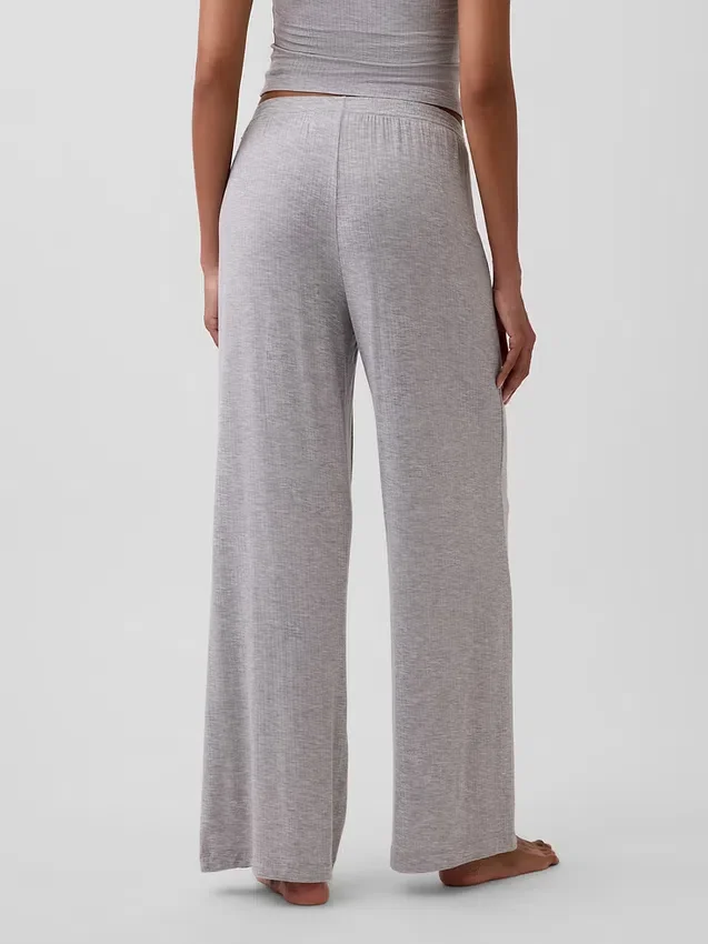 Pyjamasbyxor i mjuk modalribb