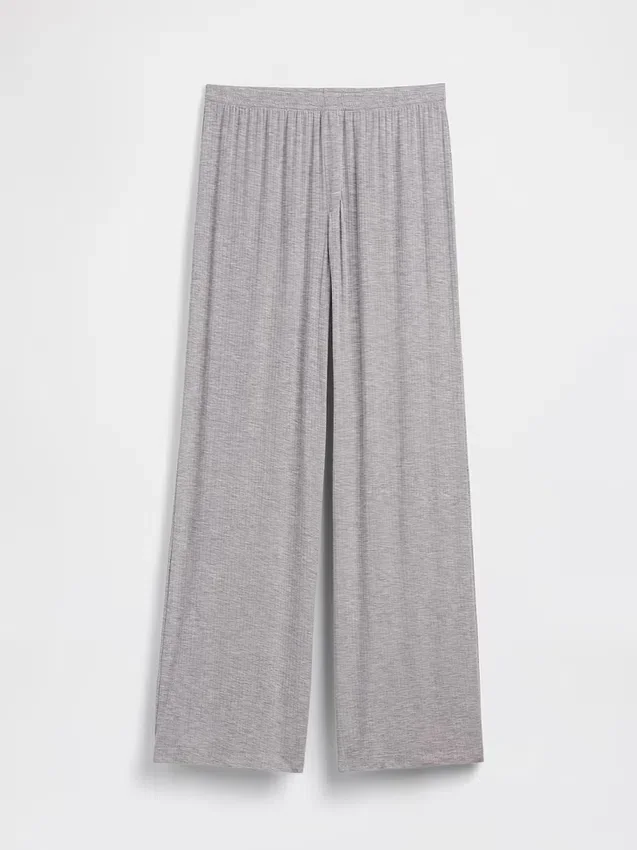 Pyjamasbyxor i mjuk modalribb