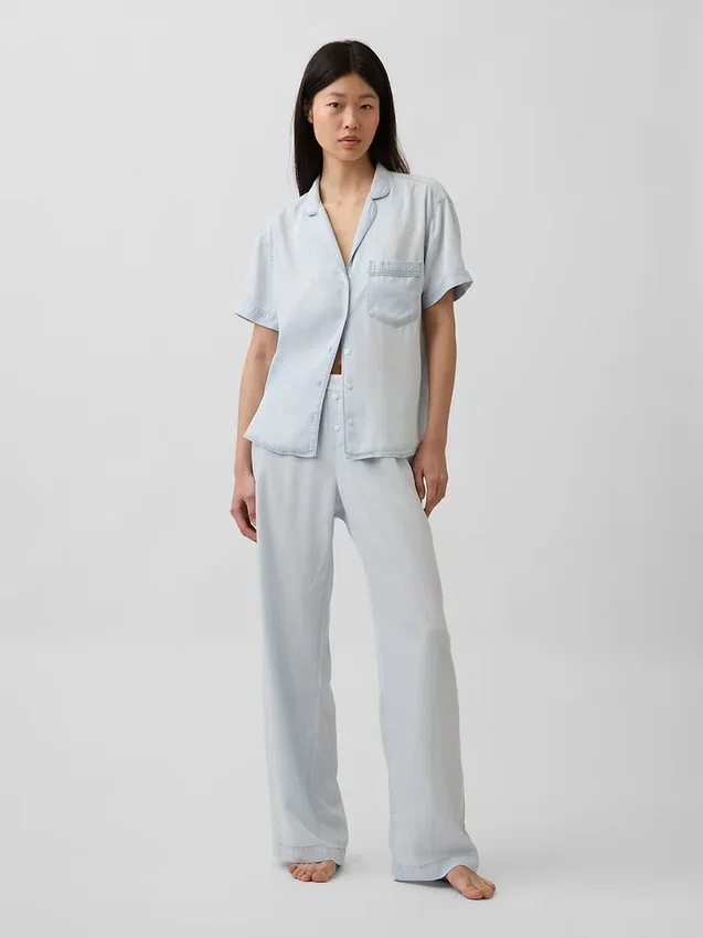 Pyjamasbyxor i poplin