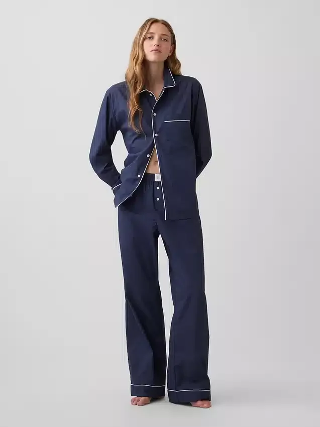 Pyjamasbyxor i poplin