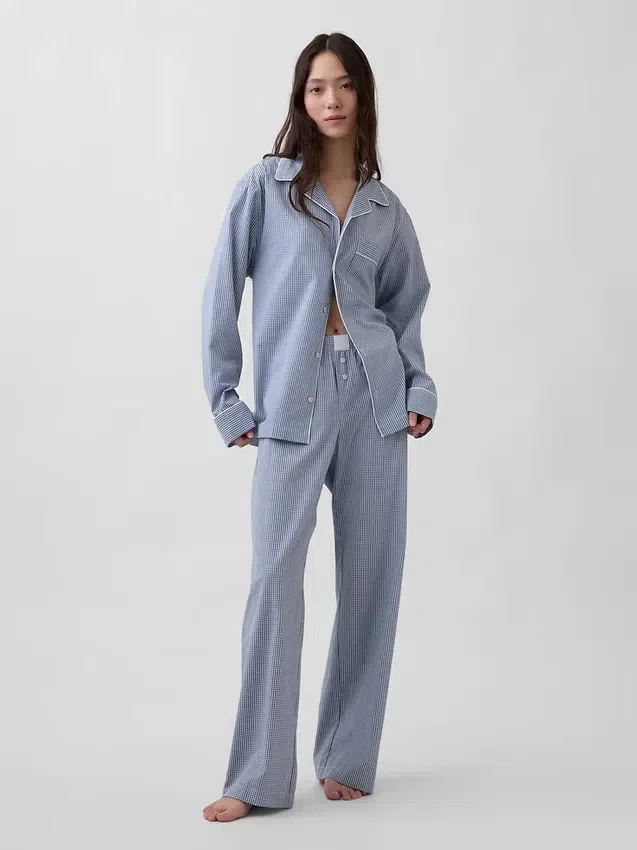Pyjamasbyxor i poplin