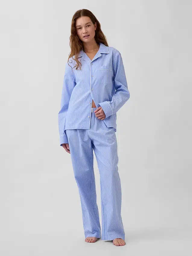 Pyjamasbyxor i poplin