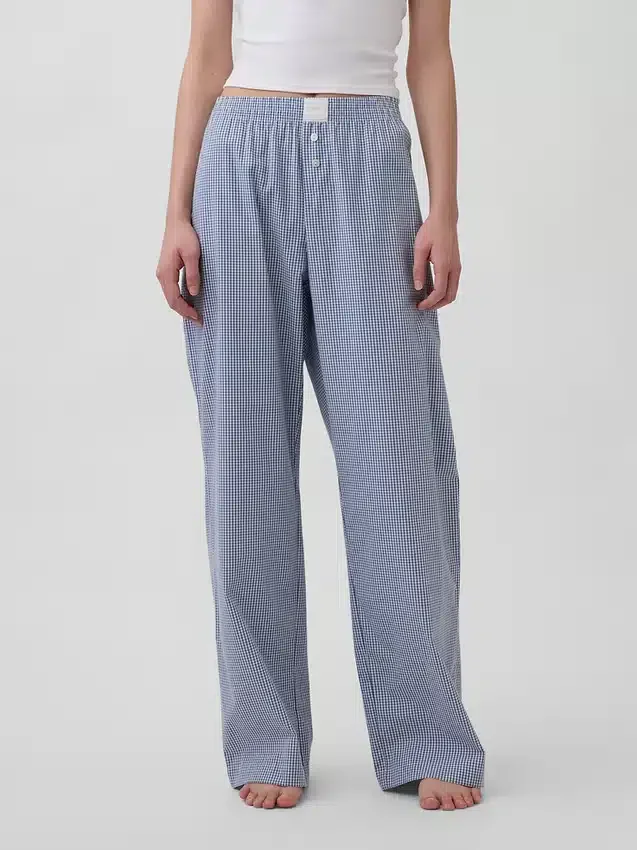 Pyjamasbyxor i poplin