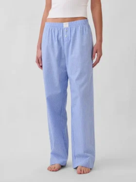 Pyjamasbyxor i poplin