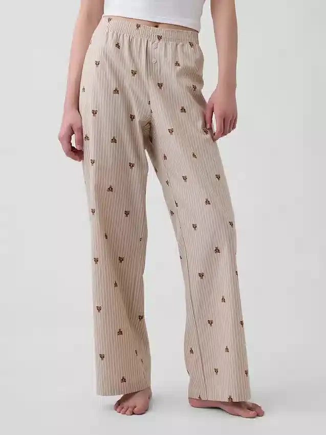 Pyjamasbyxor i poplin