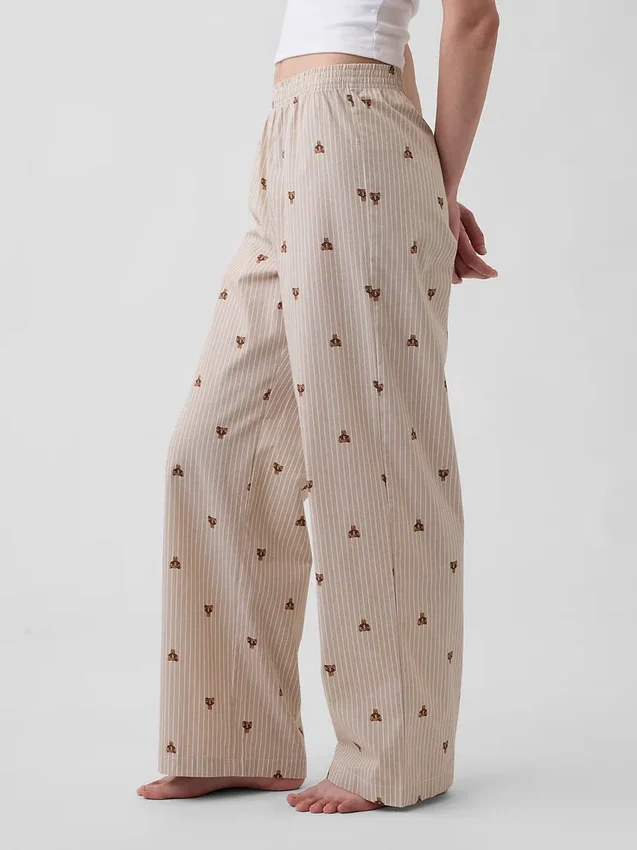 Pyjamasbyxor i poplin