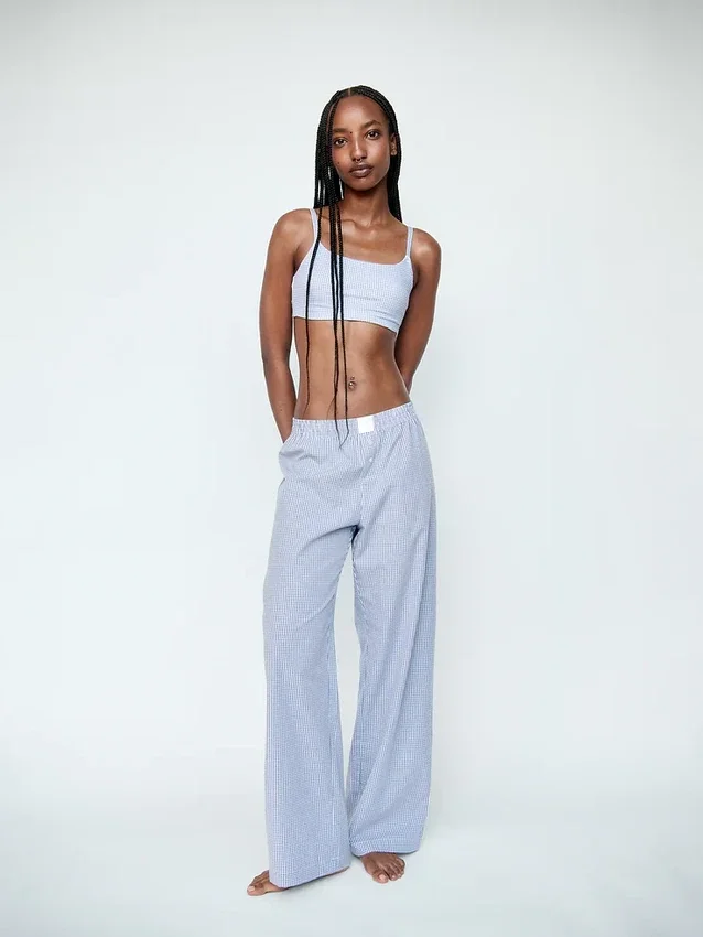 Pyjamasbyxor i poplin