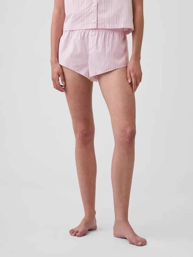 Pyjamasbyxor i poplin Shorts