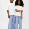 Pyjamasbyxor i återvunnen flanell för barn