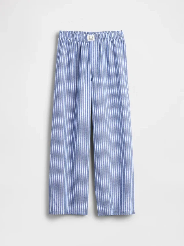 Pyjamasbyxor i återvunnen flanell för barn
