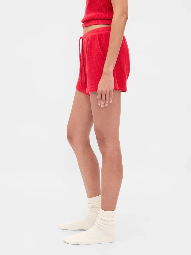Pyjamasbyxor i våffelstickat Shorts