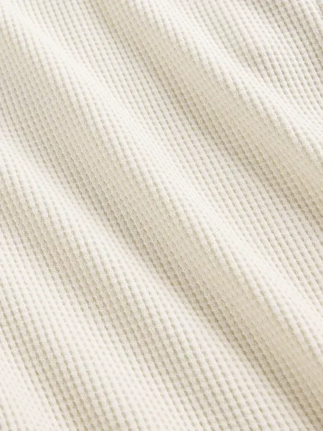 Pyjamasbyxor med breda ben i våffelmönster