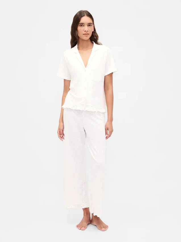 Pyjamasbyxor med volanger