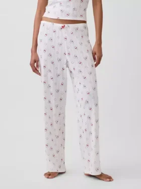Pyjamasbyxor med Winnie the Pooh-mönster i pointelle