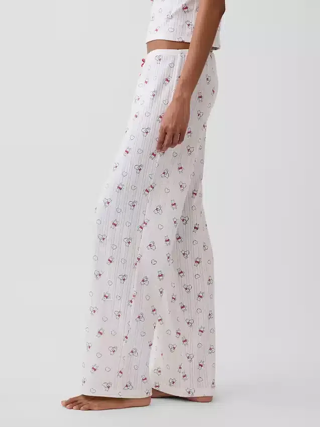 Pyjamasbyxor med Winnie the Pooh-mönster i pointelle