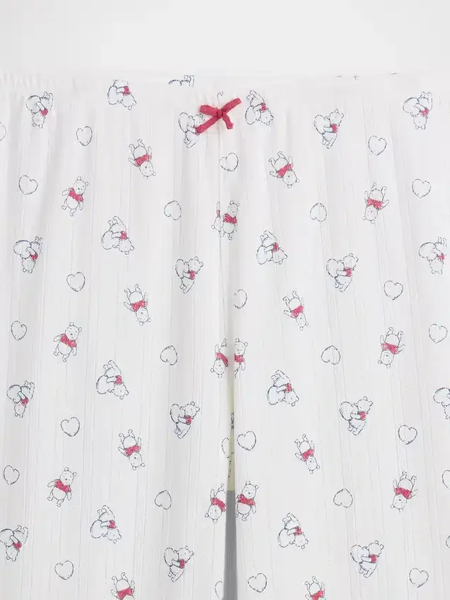 Pyjamasbyxor med Winnie the Pooh-mönster i pointelle