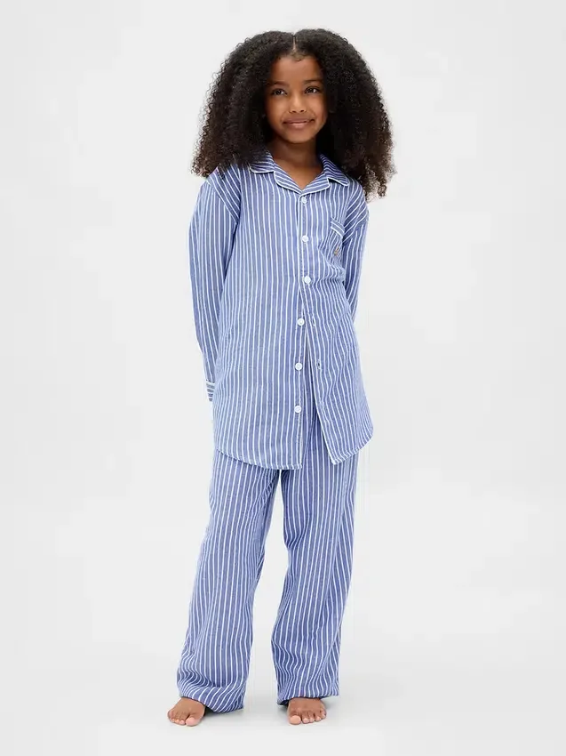 Pyjamaset i återvunnen flanell för barn