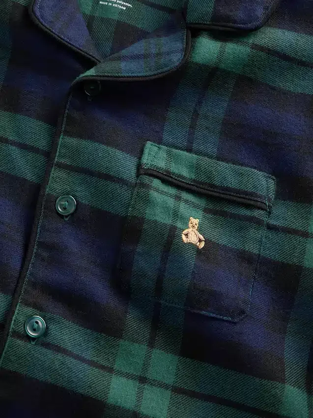 Pyjamaset i återvunnen flanell för barn