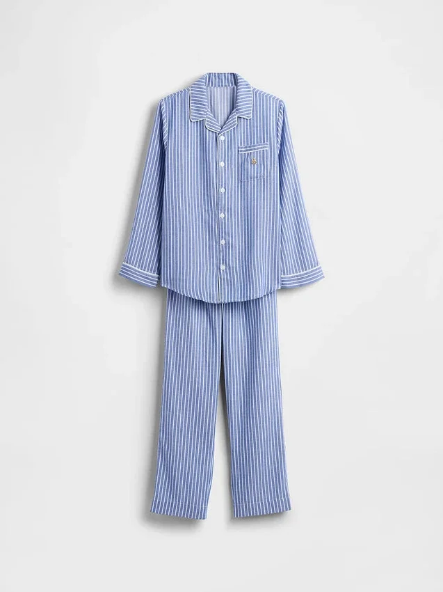 Pyjamaset i återvunnen flanell för barn