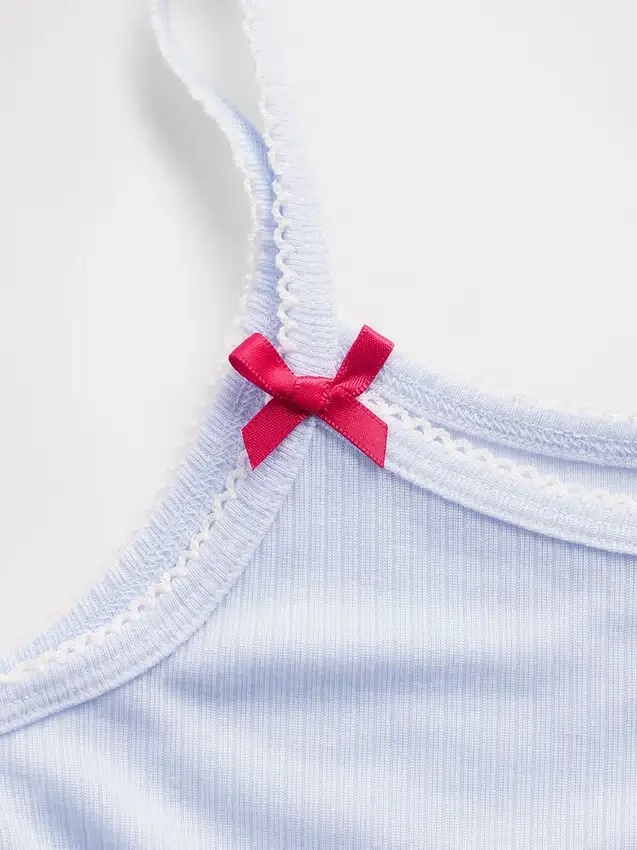 Pyjamaslinne i återvunnen ribbstickning för barn